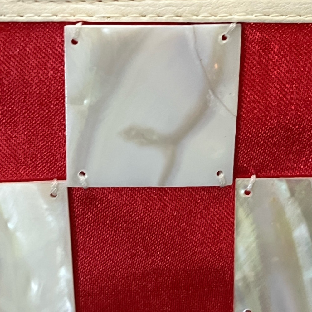 Red and White Checkered Tote Bag - Picture 4 of 10